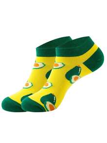 5 đôi tất cổ ngắn unisex chủ đề quả bơ - Họa tiết trái cây dễ thương (hình quả bơ nguyên và lát bơ), tất thường ngày tươi mới và vui nhộn, món quà lý tưởng cho những người yêu thích bơ và mùa hè, tất thời trang thoải mái quanh năm. - Nhiều màu - Xem 23