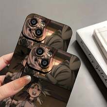 Personajes de anime con peinados y expresiones únicos. Esta elegante funda es compatible con iPhone 17, 16, 15, 14 Pro Max, 13, 12, 11, XR y XS Plus. Fabricada en TPU flexible, resistente a golpes y arañazos, ofrece una excelente protección contra caídas y un agarre cómodo. Es un regalo ideal para familiares, amigos y seres queridos, y una opción perfecta para festivales. - Negro - Ver 8