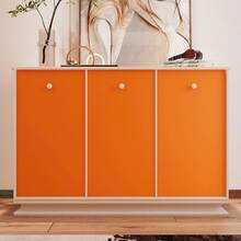 1卷橙色哑光纯色乙烯基自粘壁纸，可移除，防水，适用于客厅、卧室、家居装修，可覆盖薄膜，也可用于书桌、橱柜等装饰，尺寸为15.7英寸 x 39.3英寸/118.1英寸/196.8英寸。 - J-橘色 - 查看 8