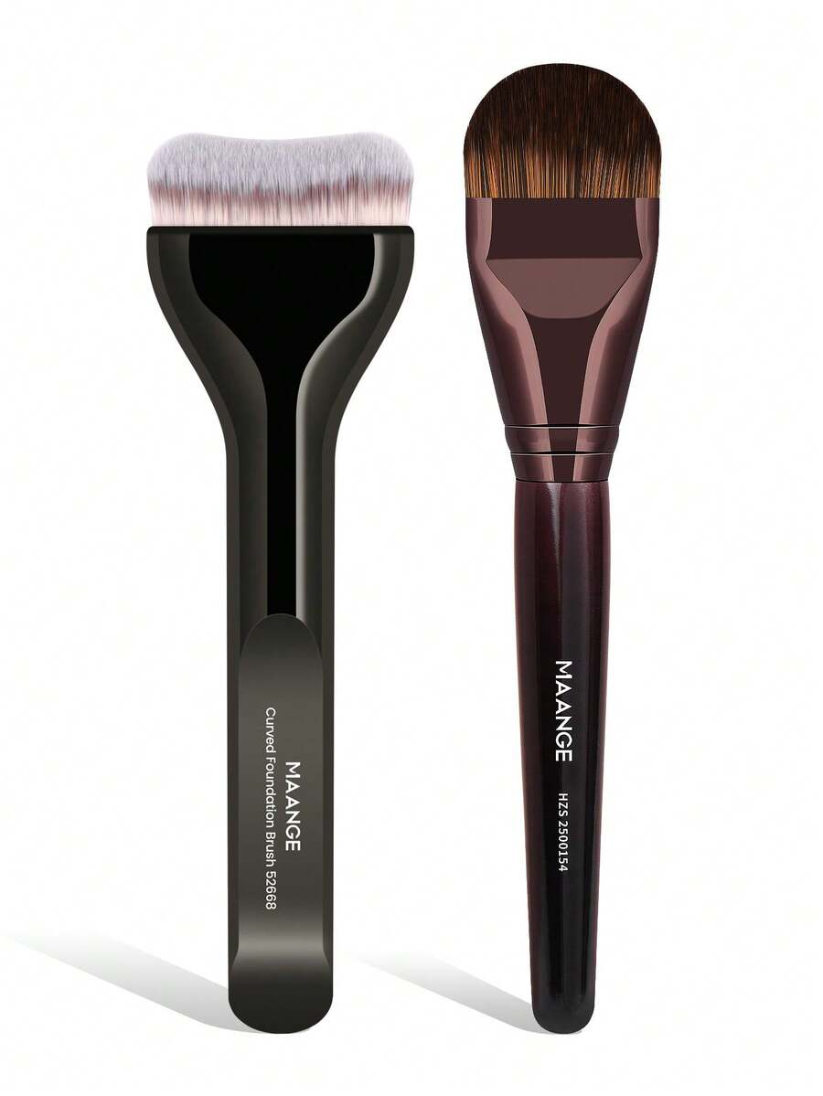 MAANGE 1/2/6pcs Professional Makeup Brush Set, Includes Foundation Brush, Concealer Brush, Eyeshadow Brush, Made Of High-Quality Synthetic Hair, Creates Flawless Makeup, Multi-Functional Facial Makeup Tools, Suitable For Foundation And Mask Application, Ideal For Makeup Beginners, Helps You Create Confident Makeup, Perfect For Daily Use And Travel, An Ideal Gift For Women And Girls.