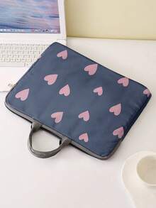 Valentine's Day Heart Pattern Printed Laptop Sleeve, Laptop Fabric Cover Accessories, Soft Laptop Sleeve, Soft Laptop Cover, Laptop Cover, Tablet Cover, Pouch, Laptop Zipper, Computer Cover, School & Office - Multicolor - View 2