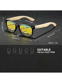 时尚竹木复古方形男女通用眼镜，奢华品牌设计师木质时尚眼镜，经典热带海滩度假夏季粉彩色系长方形时尚眼镜，闪亮材质，优雅美学假日配饰 - 1502Z-3 - 查看 11