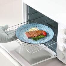 vancasso 16-Piece Set Of Blue Relief Diamond Vertical Point Lace Ceramic Dinnerware Set For 4 People