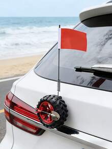 汽车后部装饰——迷你越野轮胎和铲子3D摆件，SUV、卡车、摩托车专用粘性后挡板装饰，创意汽车造型装饰，时尚汽车配件 - 車尾擺飾 - 查看 3