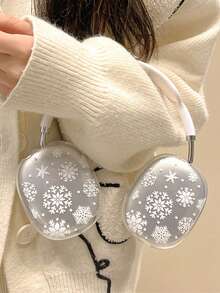 雪花图案透明时尚耳机保护套 - 無色 - 查看 2
