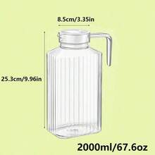 1pc Cold Water Jug With Lid Large Capacity Juice Jug - Multicolor - View 9