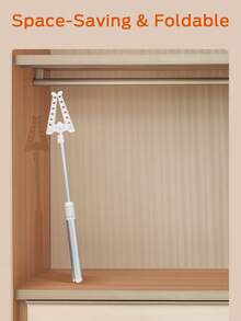 Foldable Clothes Drying Rack, Adjustable Steam Iron Stand, Handheld Garment Steamer Holder, With Rotatable Drying Rod, Made Of Aluminum Alloy, Collapsible (Available In Black, White And Gray). Suitable For Home Ironing. - A - View 6