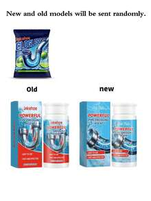 jakehoe Högpresterande avloppsrensare - Löser snabbt upp fett, lämplig för köksvaskar och toaletter. Tar bort lukter, rensar stopp och löser upp blockeringar. En perfekt present till högtider, alla hjärtans dag eller skolstartssäsongen för familj och vänner (slumpmässig leverans av nya och gamla modeller) - Pulver - Visa 10