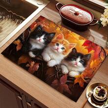 (Hàng hot!!!) Tấm lót bảo vệ bếp hình mèo, chống trầy xước và chịu nhiệt, phù hợp với bếp gốm - có thể dùng làm tấm phủ bếp, tấm phủ máy sấy và tấm phủ bàn ủi; trang trí nhà cửa. Món quà lý tưởng cho bạn bè hoặc các cặp đôi trong các bữa tiệc ngày lễ, dễ lau chùi, bề mặt chống trơn trượt, vật dụng cần thiết cho các bữa tiệc. - Nhiều màu - Xem 8