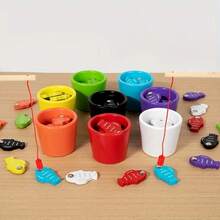 Children's Wooden Fishing Toy. Color Sorting, Fine Motor Skill Training, Develops Hand-Eye Coordination, Patience And Concentration. Educational Toy, Children's Toy, Very Suitable As A Holiday Or Birthday Gift. - Fishing Color Classification - View 6