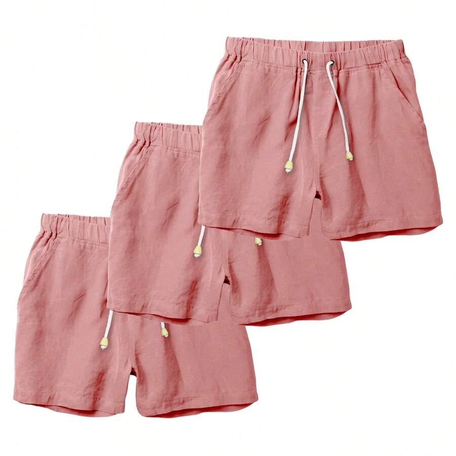 Set Of 3 Premium Linen Shorts For Men - Luxury Beachwear - 查看 1