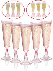 5.5oz Reusable Champagne Flutes, Suitable For Holding Water, Juice, Champagne, Desserts, Ideal For Birthday, Wedding, Holiday, New Year, Party - View 8