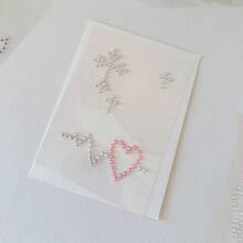 Photo Border Decoration Rhinestone Sticker Angel Wings Note Shape Diamond Sticker - Multicolor - View 12