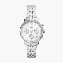 Fossil Neutra系列计时腕表：三历显示，不锈钢表带 ES5219、ES5216、ES5218、ES5316、ES5357、ES5358、ES5239 - 白色+銀色 - 查看 9