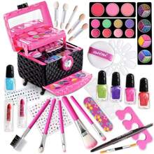 FunKidz - Kit de  lavable para s 60 juguetes cosméticos caja de  para niñas de 6 a 12 años - como en la foto - Ver 8