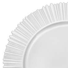 100 Pcs Antique Charger Plates Bulk 13 Inch Embossed Rim Plastic Party Dinner Plate Chargers Round Decorative Server Plate For Wedding Party Event Tableware (100pcs) - Bạc - Xem 11