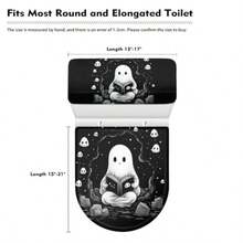 Toilet Seat Covers - 黑色萬聖節幽靈 - 查看 6
