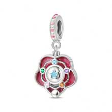 925 Sterling Silver Lion Charm Pendant, Rose Charm Pendant, Hope Swallow Charm Pendant, Star Moon Charm Pendant, Angel Charm Pendant, Heart Charm Pendant, Magic Surprise Box Charm. Suitable For Genuine Snake Chain Bracelets, Necklaces, Bangles, Beaded Chains, DIY Jewelry Crafting, And Luxurious Best Friend Gifts. - Multicolor - View 13