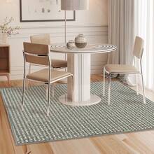 1 PCS Jute-Like  Home Office Rug Non-Slip Stain Resistant Floor Mat For Study Room Bedroom & Living Room Decor Multiple Color And Size Options - 灰白 - 查看 17