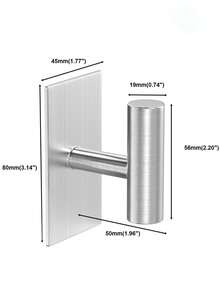 1/3/5pcs Bathroom Towel Hooks, Wall Mounted Hooks, Suitable For Kitchen & Bathroom, Can Be Used To Hang Clothes, Hats, Towels, Bathrobes, Keys - 1pc - View 15