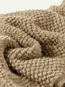 1 件卡其色针织盖毯，带流苏的休闲午睡毯，适用于沙发、椅子、卧室、秋季装饰、秋季装饰、房间装饰 - 卡其色 - 查看 8