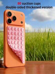 1pc Silicone Mobile Phone Suction Cup, Octobuddy, Mobile Phone Non-Slip Holder, Multi-Function Sticky Suction Cup Wall-Mounted Mobile Phone Holder, Strong Selfie And Video Holder, Mobile Phone Accessories, Compatible With Mobile Phones And Remote Controls//Decorations//Room Decor Compatible With, Android Phone, Birthday, Family, Friends Gifts Birthday Bathroom Phone Stand Sticky Stand - 彩色 - 查看 3