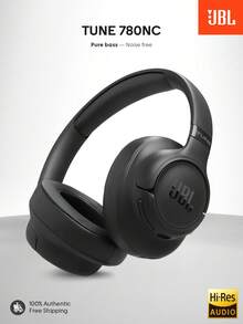 Tune 780NC 无线头戴式主动降噪耳机，Hi-Res JBL Pure Bass 高解析度音效，支持空间音频，76 小时续航，蓝牙 6.0，快速充电，多点连接，可折叠 - 黑色 - 查看 12