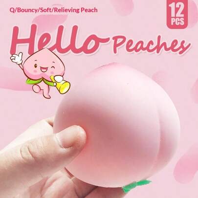 1件装 2026 热销创意减压逼真桃子挤压玩具，慢回弹减压小工具 - 生日、节日、情人节、复活节、派对礼物的完美之选，青少年趣味礼物