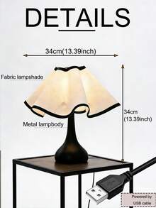 1pc USB Powered High-Quality Metal Retro Desk Lamp, Suitable For Bedside, Hostel, Dining Room, Camping, Minimalist Warm Light Atmosphere Lamp - Black - View 12