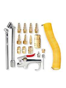 Kit Accesorios Aire Compresor 18 Piezas Manguera Espiral 15m 1/4 Herramientas Manuales Profesional - Gris Oscuro - Ver 8