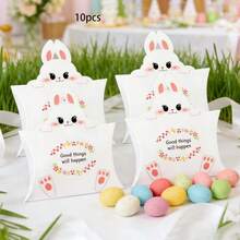 10pcs Easter Party Favor Gift Candy Cookie Paper Box Decoration Boxes Rabbit Carrot Boxes, Kitchen Preservation Products, Home Storage, Home Decor - Multicolor - View 14