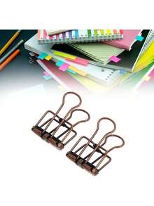 19 Mm, 80 Clips de Metal para Carpetas, Clips de Hueca de Metal, Clips Pequeños para Carpetas para Oficina, Escuela, Uso Doméstico, para Oficina, Escuela, Uso Doméstico,,40967479 - Multicolor - Ver 2
