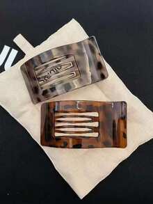 1PC Flat Square Grip Clip For Women, Elegant And Simple, Large Alligator Hair Clip, Hair Claw At The Back Of The Head, Hair Clip, Hairpin Elegant Hair Accessories Elegant Claw Clip Winter Hair Clutch, Hair Slide, Hair Barrettes - 彩色 - 查看 8