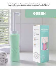 500ml Reusable Perineal Irrigation Bottle, Female Intimate Care Cleansing, Portable Bidet Washing Device, Random Style Carrying Bag Included