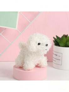 10厘米逼真毛绒小狗玩偶，收藏级玩偶，柔软毛绒小狗，触感舒适，迷你毛绒玩具，是送给朋友、节日装饰、生日礼物、派对礼品的理想之选。 - 彩色 - 查看 5