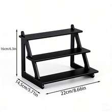 Black Minimalist Geometric Display Shelf, All-In-One Solution For Collecting And Displaying Figurines - 3 layers - View 4