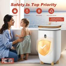 35L Towel Warmer Bucket With Drying Modes, Heating Mode 20/30/60/90 Min, Customized Fragrance, LED Screen, Anti-Scald Safety Lock, White - US A Type Plug(110-127V) - View 4