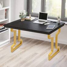 RainWeel 2 PCS Table Legs, 2 PCS Table Frame, 17.7*3.54*29.72in Table Leg For Coffee Table, Dining Table, Office Desk (Black / Gold / White) - Gold - View 2
