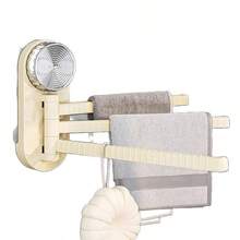 1pc No Drill Kitchen Sponge Holder, Multi-Layer Rotating Towel Rack, Suitable For Bathroom Towels - Multicolor - View 9