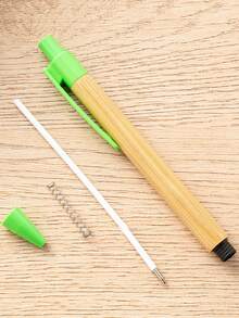 5/10/20/30/50/100pcs Customized Text/Logo Multi-Color Push-Button Bamboo Ballpoint Pens, Office/Student Gifts, Employee Incentive Pens, Personalized Bamboo/Wood Ballpoint Pens Suitable For Wedding Favors, Daily Office/School Use, Gifts For Friends, Teachers, Family, Colleagues - Multi-colored Bamboo Pen - View 9