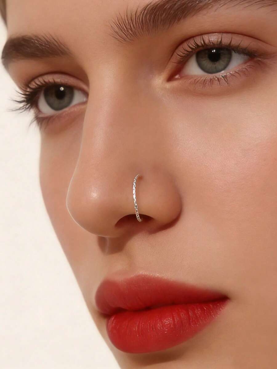 1入組極簡鼻環受歡迎穿孔身體鏈禮品適合女士和男士