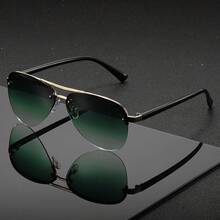 Fashionable Versatile Double-Bridge , Minimalist Streamlined Temples, Unisex, Suitable For Street Style, Gatherings, Vacation, And Commuting - Multicolor - View 3