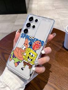 SpongeBob SquarePants 1个卡通海绵宝宝图案防震手机壳，适用于三星/苹果17/16/15/14/13/12/11 Pro Max/12 Pro/14 Plus及其他型号 - 彩色 - 查看 7