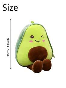 30cm/11.8in Cute Plush Avocado Doll, Soft Stuffed Fruit Pillow, Home Decor, Fluffy Plush Fruit Doll, Huggable & Playful, Adorable Animal Shape, Suitable As Gift For Friends, Valentine's Day, Christmas, Party, Mother's Day, Halloween - Multicolor - View 3