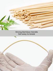 100/200支装 6英寸双头棉签，键盘清洁棉签，坚固竹签杆，柔软吸水棉，适用于清洁狗耳朵、相机镜头、化妆品和生产用品。 - C - 查看 6