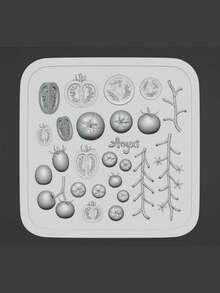 1pc Mini Tomato, Cherry Tomato, Strawberry, Blueberry Cute Fruit 3D Nail Art Mold, Transparent Silicone Mold - Clear - View 12