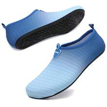 Men's Water Shoes Swim Shoes Outdoor Beach Barefoot Quick-Dry Aqua Pool Socks Swimming Yoga Surfing Exercise - Blue and White - View 2