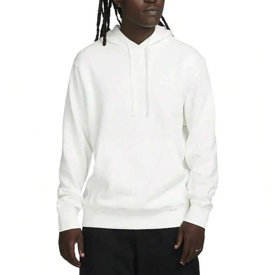 Nike Men's AS M NSW CLUB Sweatshirt PO BB Knit Sweatshirt Sweatshirt BV2655-134 - White - View 1