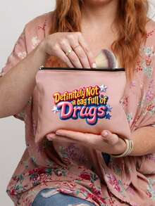 1个异想天开的药品化妆包 - 多功能、轻便、便携的化妆包，适用于慢性疾病、急救、化妆必需品，帆布材质，不防水，低过敏性，成人适用，趣味多彩设计，易于整理，方便旅行，姐妹礼物，圣诞节和感恩节礼物。 - 彩色 - 查看 4