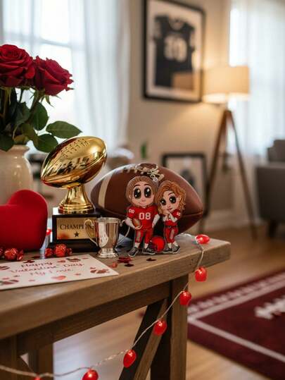 Personalized Photo Couple Acrylic Keychain With Custom Name Number Cartoon Football Style Romantic Couple Key Ring Keepsake Gift For Boyfriend Girlfriend Anniversary Daily Carry Valentine 2026 Personalized Image Couple Accessory,Personalized Couple Keychain,Custom Photo Acrylic Key Ring,Custom Name Couple Keychain